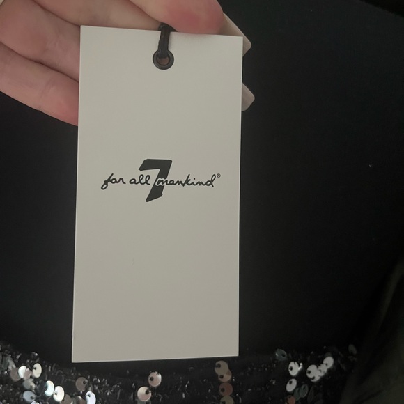 7 For All Mankind Green Puffer Crop Coat Size Large NWT - Picture 4 of 8